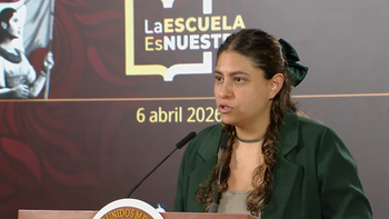 Tania Rodríguez Mora en la Mañanera de este lunes. Tania Rodríguez Mora en la Mañanera de este lunes.