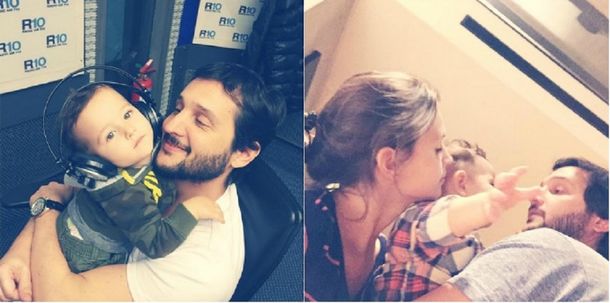 Co conductor de lujo: Germán Paoloski llevó a su hijo a Radio 10