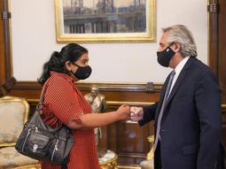 Margarita Barrientos y Alberto Fernández