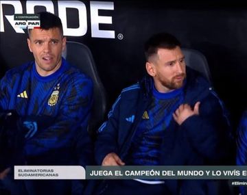 Así reaccionó Messi al 1-0 de Otamendi contra Paraguay