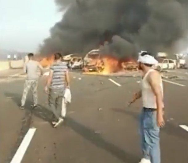 Egipto: al menos 35 muertos por un choque en cadena