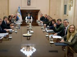 Javier Milei encabezandl la reunión de Gabinete. Javier Milei encabezandl la reunión de Gabinete.