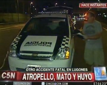 Apareció el conductor que atropelló a una persona en la Autopista Lugones