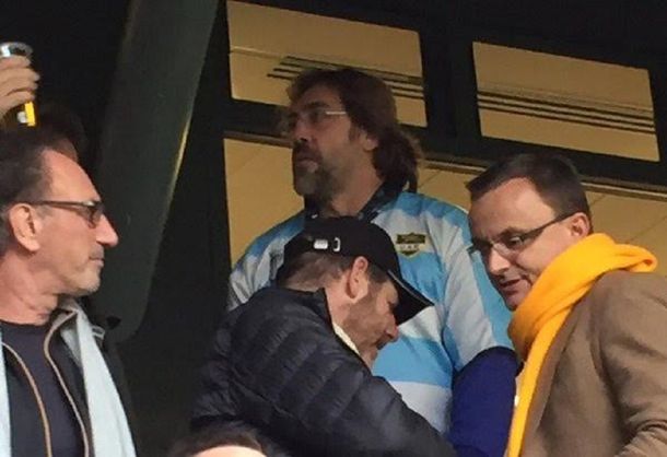 Un actor de Hollywood alentó a Los Pumas con la camiseta de Argentina