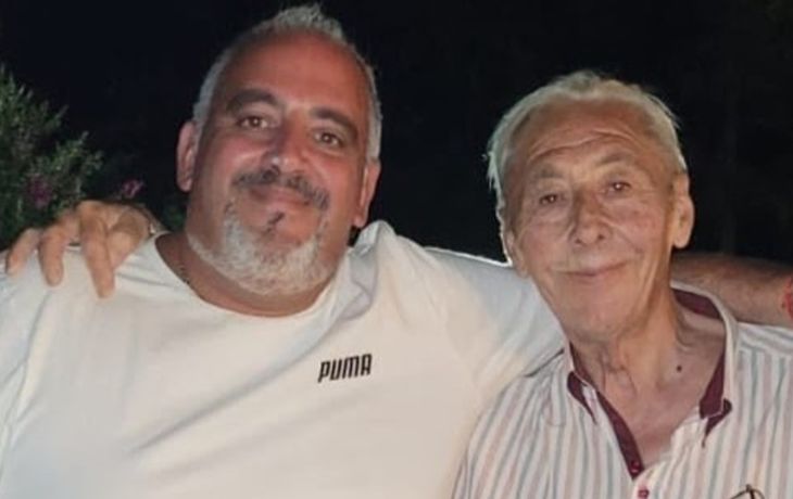 Néstor Daniel Copoletti a la derecha, junto a su hijo Hernán
