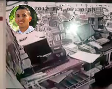 Tremendo video: balean por la espalda a un policía en una farmacia