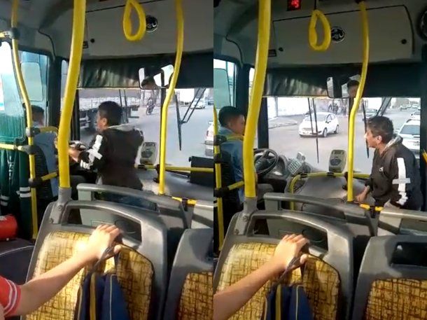San Justo: una mujer agarró a trompadas a un colectivero