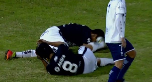 El choque fue en el segundo tiempo y Garnier debió salir