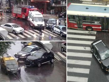 Un auto se metió adentro de un negocio