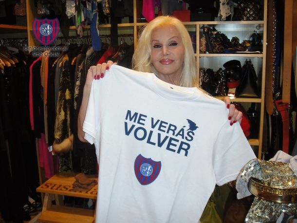 Susana Giménez apoyó la vuelta a Boedo de San Lorenzo