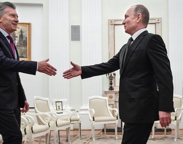 Mauricio Macri y el presidente Ruso Vladimir Putin