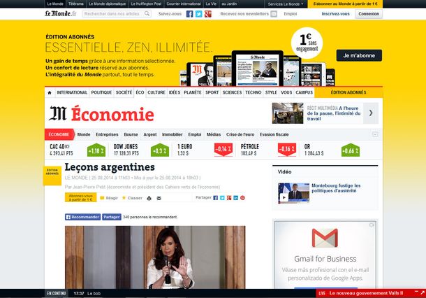 ¿Qué le pasa al diario Le Monde con la Argentina?