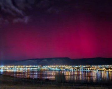 Impactante: la aurora austral también deslumbró a todos en Pinamar