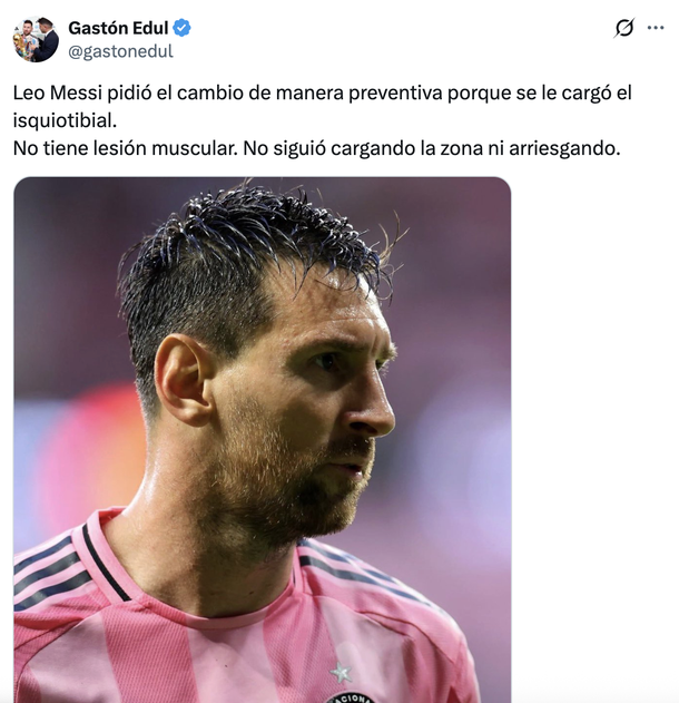 Qué le pasó a Lionel Messi: el primer parte médico que dio Gastón Edul Qué le pasó a Lionel Messi: el primer parte médico que dio Gastón Edul
