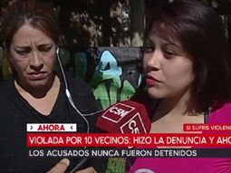 La violaron 10 vecinos y vive encerrada hace un año porque la amenazan
