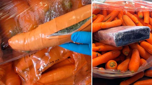 Zanahorias verdes: secuestran una tonelada de marihuana escondida en falsas hortalizas