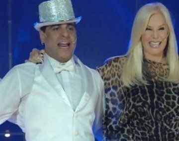 Susana Giménez, conductora, y Marcelo Iripino, coreógrafo.