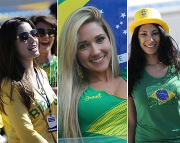 La hinchada femenina en el primer partido
