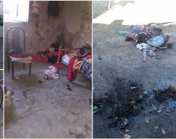 Así quedó la vivienda que compartían las mujeres