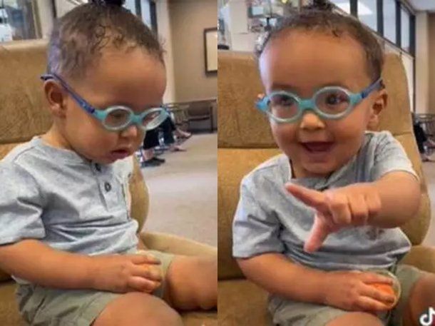 Video: la conmovedora reacción de un nene que ve claramente a su madre por primera vez