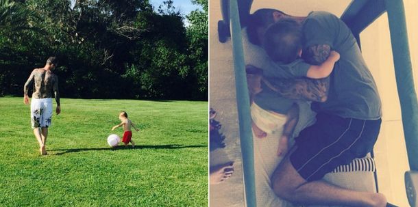 Marcelo y Lolo Tinelli, inseparables: tardes de fútbol ¡y colecho en la cuna!