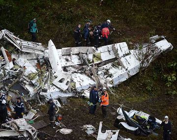 Así quedó el avión de la empresa Lamia