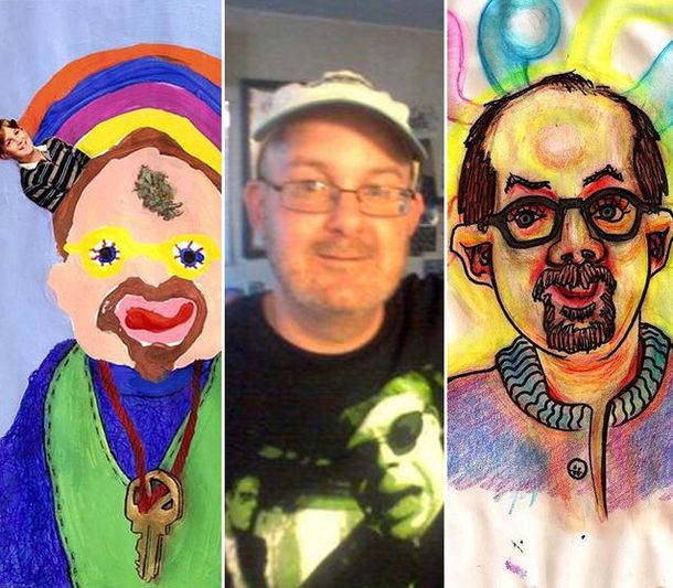 Un hombre se autorretrató bajo el efecto de 51 drogas diferentes: mirá el resultado
