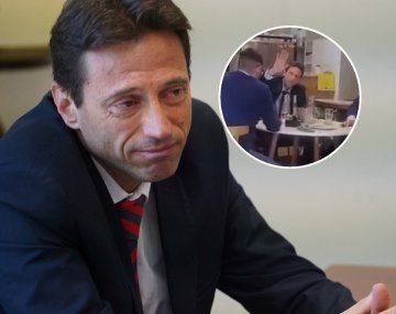 Escracharon a Moretti: una hincha de San Lorenzo lo enfrentó tras su pedido de licencia