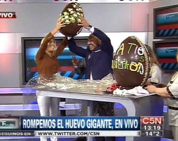 Palpitando la Pascua en C5N: rompieron otro huevo