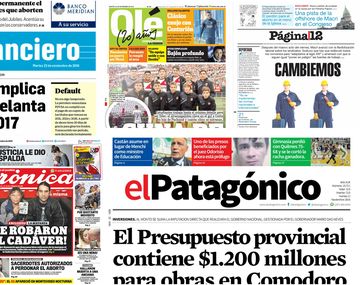 Mirá las tapas de los diarios