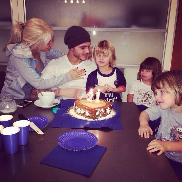Así fue el festejo íntimo del cumpleaños de Mauro Icardi con Wanda Nara y sus hijos