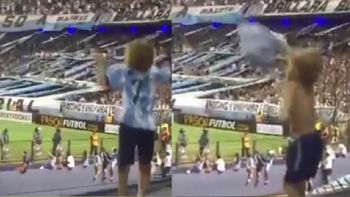 el alocado festejo de un nene de racing que emociona al mundo del futbol el alocado festejo de un nene de racing que emociona al mundo del futbol