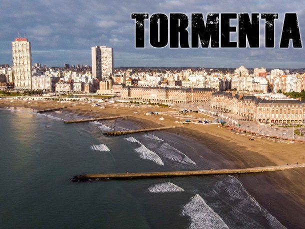 Tormenta negra en Mar del Plata