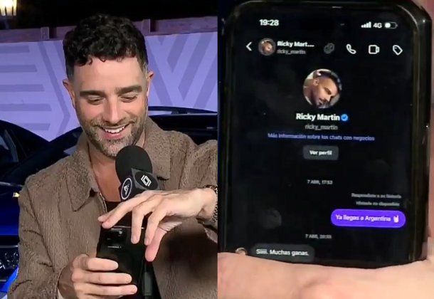 Ricky Martin agregó a Diego Poggi a redes sociales y el periodista mostró el mensaje del cantante: Hay DM