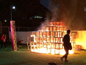 La estructura formaba parte del festival de arte