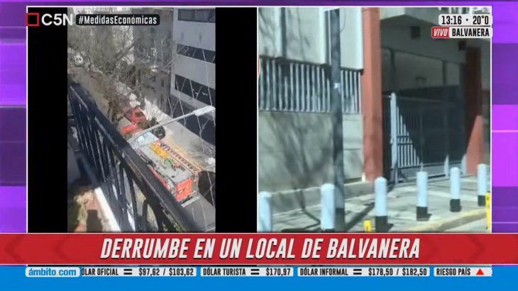 Derrumbe en un local de Balvanera