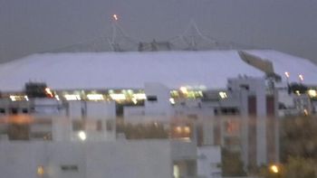 otra vez se rajo el techo del estadio unico por el temporal otra vez se rajo el techo del estadio unico por el temporal