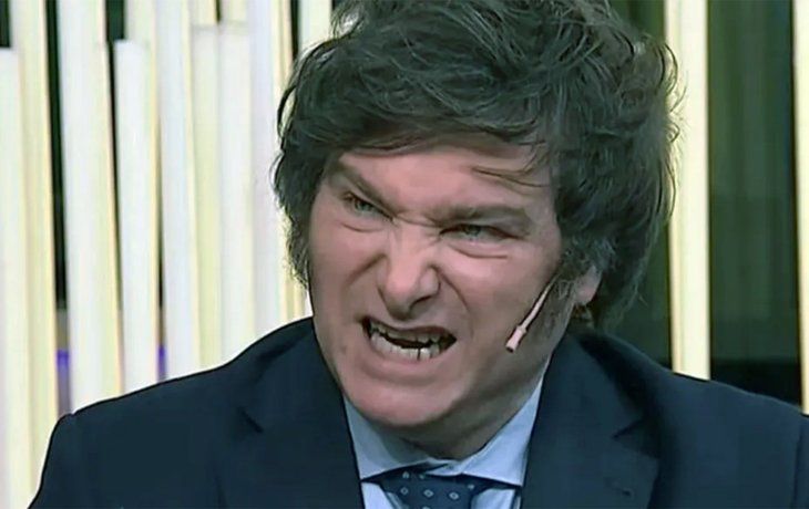 Javier Milei enojado