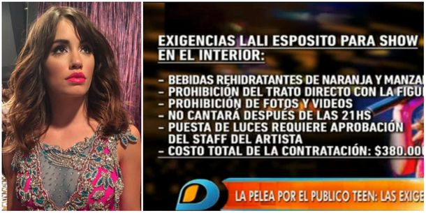 Sugerente mensaje de Lali Espósito por las exigencias para sus shows