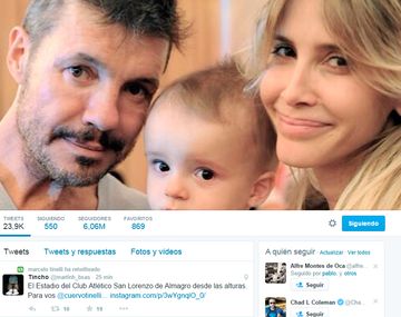 Tierna foto de Tinelli