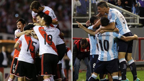 ¿Cuáles son los resultados que favorecen a Racing y a River?