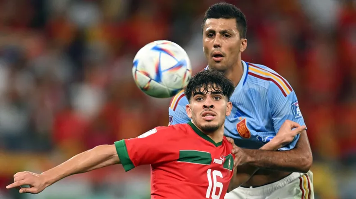 Marruecos vs Espa&ntilde;a en el Mundial Qatar 2022.