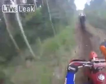 Choca contra un árbol y se salva de milagro