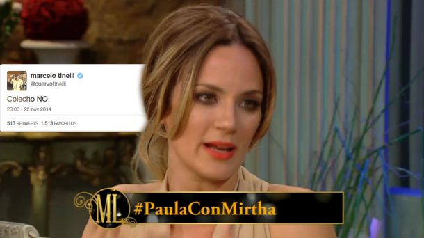 Mientras Paula Chaves hablaba en lo de Mirtha, Tinelli le respondía por Twitter