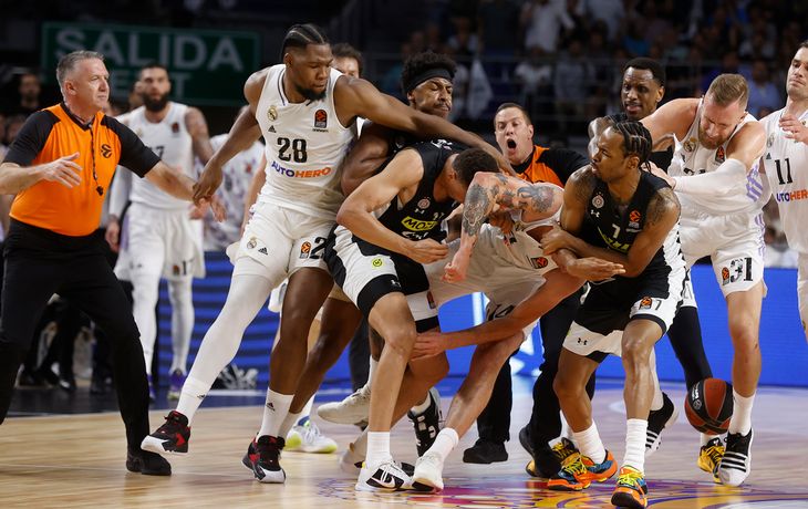 Gabriel Deck presente en una batalla campal entre Partizan y Real Madrid