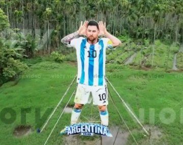La impresionante gigantografía de Lionel Messi que montaron en India
