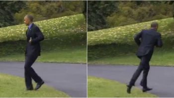 Barack Obama vuelve a la Casa Blanca corriendo Barack Obama vuelve a la Casa Blanca corriendo