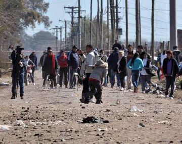 Hubo incidentes tras el hallazgo de los cuerpos