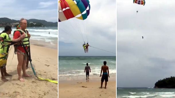 Se cayó haciendo parasailing en Tailandia y murió