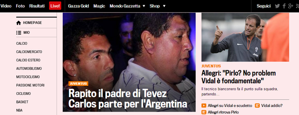 Finalmente, Tevez no viajará a Argentina tras la liberación de su padre